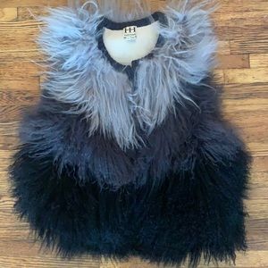 Haute Hippie Mongolian Lamb Grey Ombré Vest